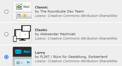 Oberflächendesign Design Webmail Roundcube